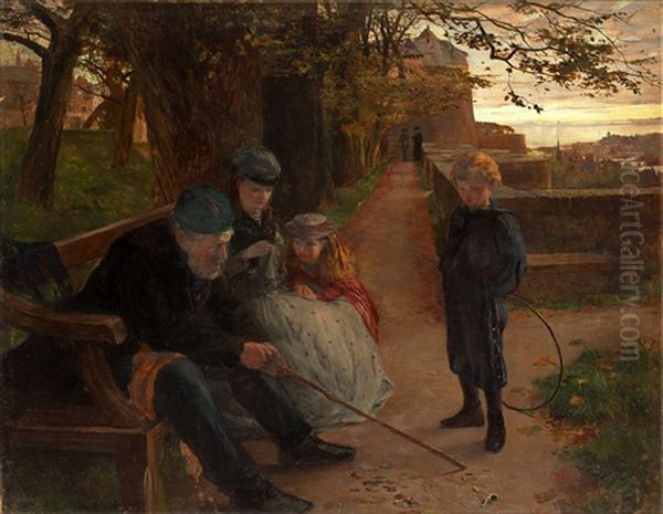 Familj I Park Oil Painting by Lionel Percy Smythe