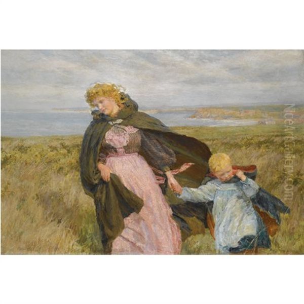 The Breeze's Kiss Oil Painting by Lionel Percy Smythe