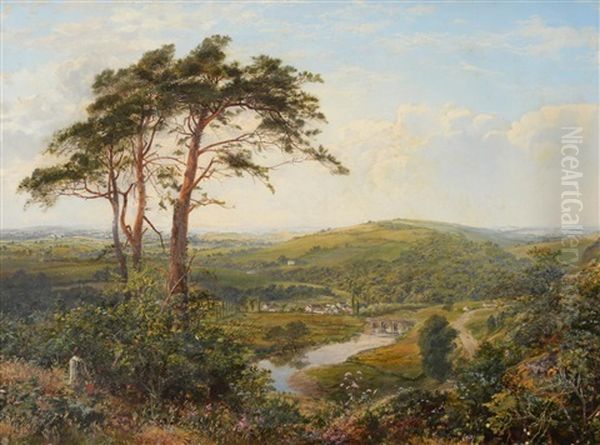 The Teign Valley Oil Painting by Martin Snape