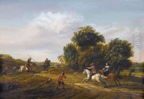 Landschaft Mit Treibjagd Oil Painting by Pieter Snayers