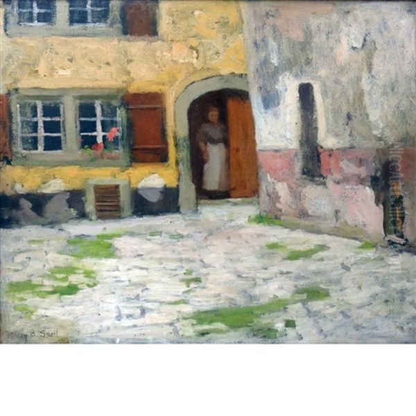 The Courtyard Oil Painting by Henry Bayley Snell