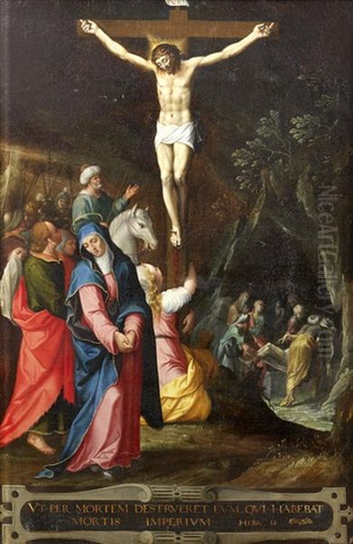 The Crucifixion Oil Painting by Jan Snellinck the Elder