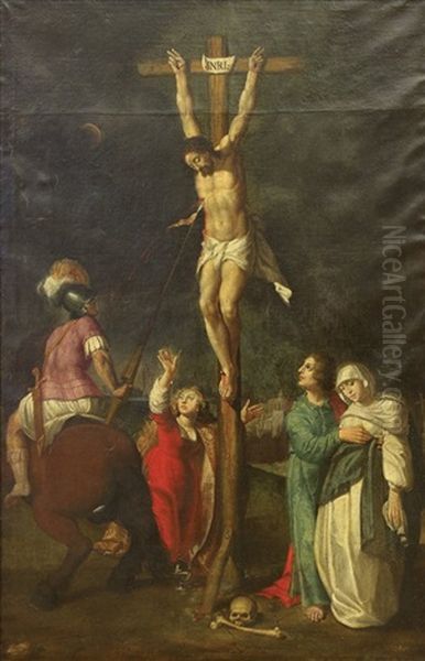 The Crucifixion Oil Painting by Jan Snellinck the Elder