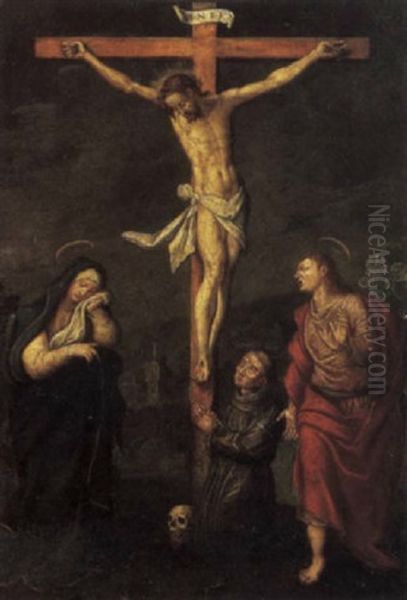 The Crucifixion Oil Painting by Jan Snellinck the Elder