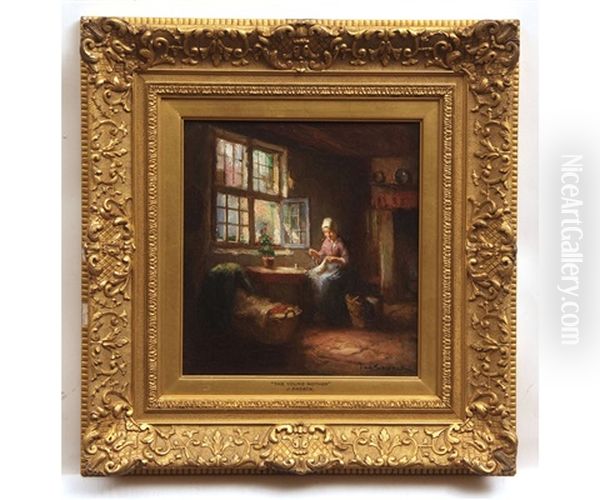 The Young Mother Oil Painting by Jacques (Jacob Cornelis) Snoeck