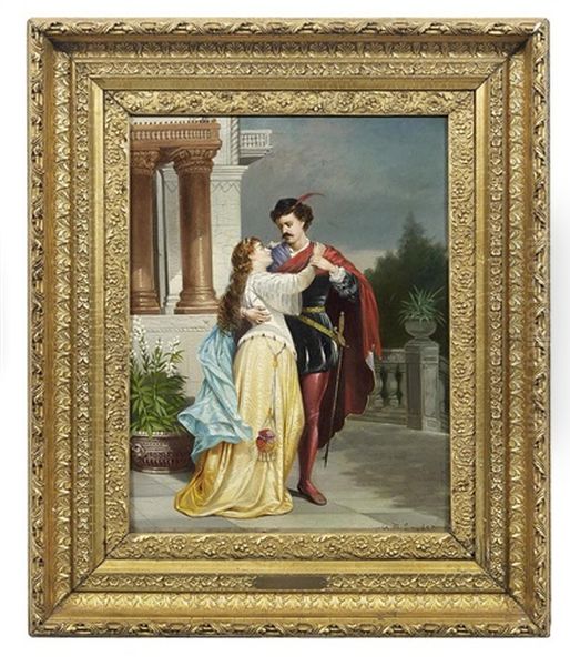 Elizabethan Lovers Oil Painting by Annie M. Snyder