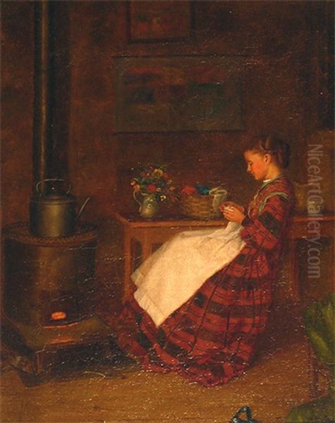 Awaiting Afternoon Tea Oil Painting by William Henry Snyder