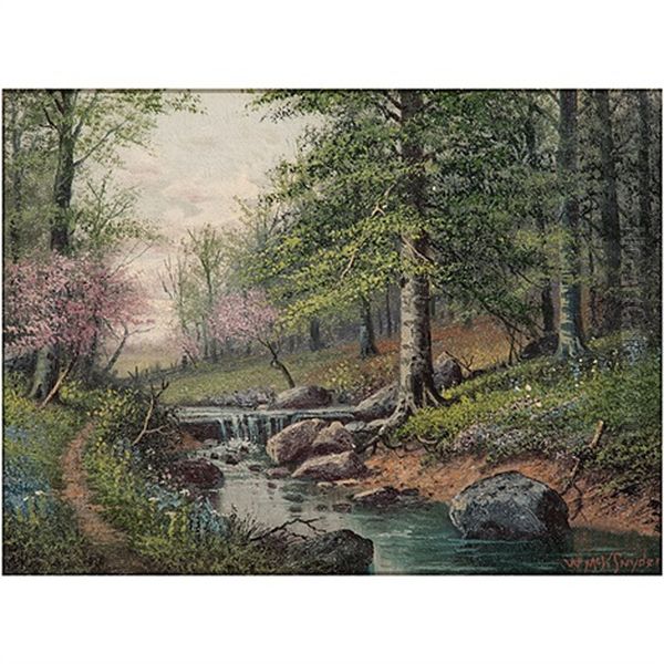 Indiana Beech Woods, Madison Oil Painting by William Mckendree Snyder