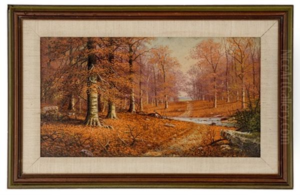 Autumn Landscape Oil Painting by William Mckendree Snyder