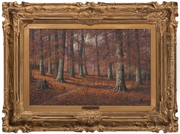 Beechwoods Oil Painting by William Mckendree Snyder