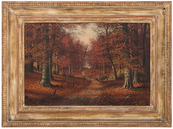 Autumn Landscape Oil Painting by William Mckendree Snyder