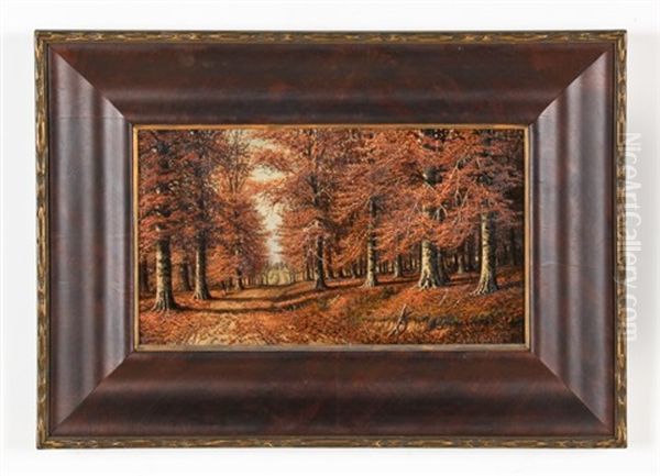 Autumn Landscape Oil Painting by William Mckendree Snyder