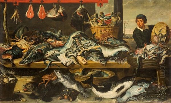 L'etal Du Poissonnier by Frans Snyders