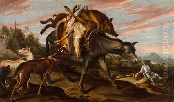 Mule Carrying The Spoils Oil Painting by Frans Snyders