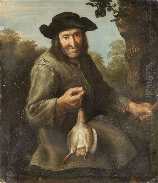 The Bird Trapper Oil Painting by Peter (Petrus) Snyers