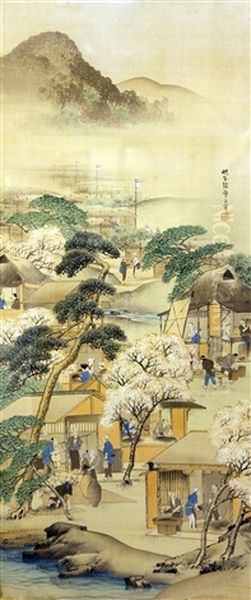 A Kyoto Shijo School Painting Oil Painting by Moikawa Sobun