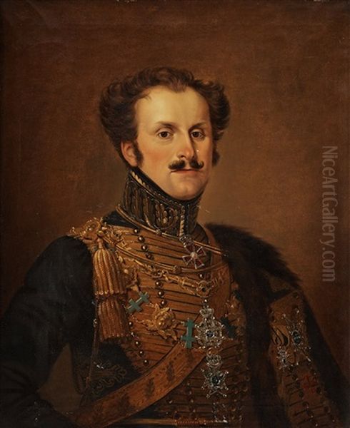 Count Magnus Brahe Oil Painting by Olof Johan Soedermark