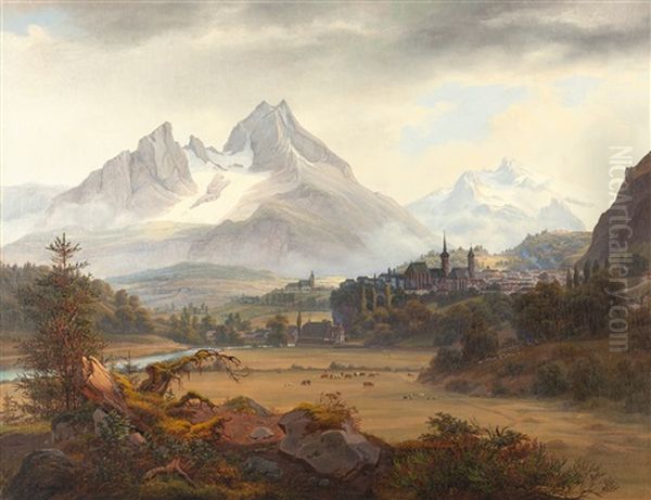 Berchtesgaden Mit Dem Watzmann Oil Painting by Frederik Hansen Sodring