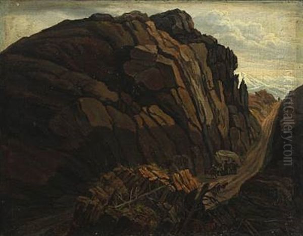 Landscape From Telemark Oil Painting by Frederik Hansen Sodring