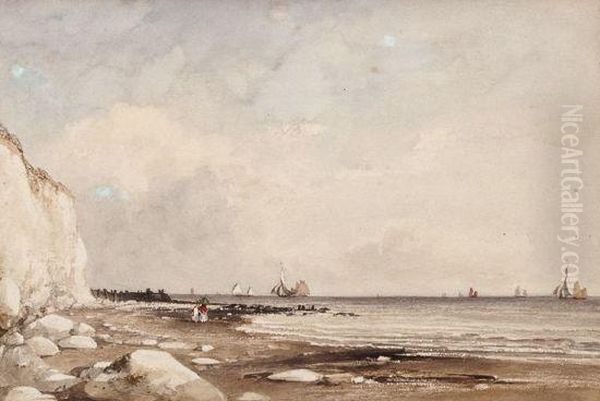 Ramsgate Sands Oil Painting by Edward Paxman Brandard