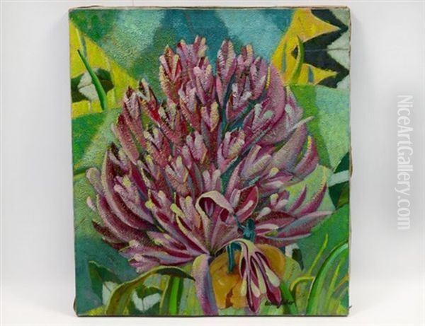 Red Clover Oil Painting by Oscar Daniel Soellner