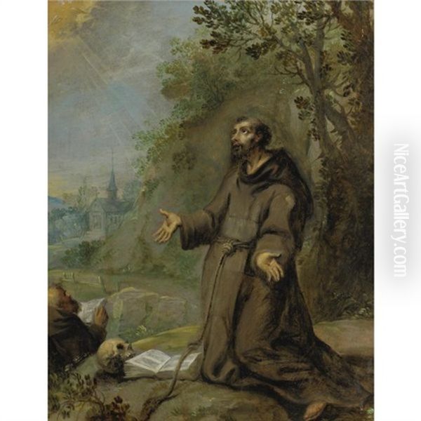 Saint Francis Oil Painting by Jan (Hans) Soens