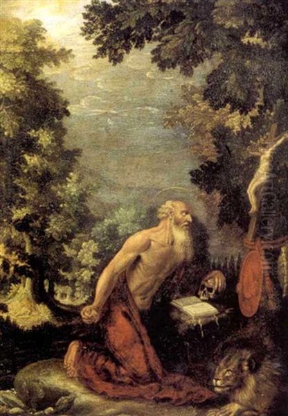 Saint Jerome Oil Painting by Jan (Hans) Soens