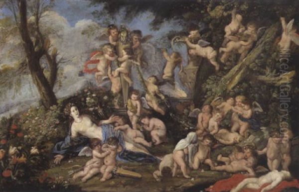 Allegoria Della Primavera Oil Painting by Jan (Hans) Soens