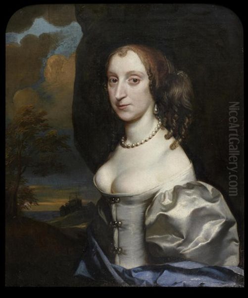 Portrait Of Lady Paget, Bust-length, In A Blue Dress by Gerard van Soest