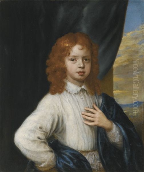 Portrait Of A Boy Oil Painting by Gerard van Soest