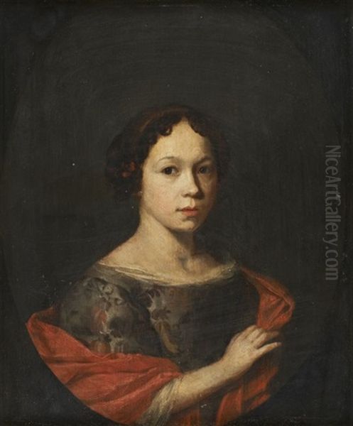 Portrait De Jeune Fille Oil Painting by Gerard van Soest