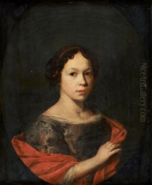 Portrait De Jeune Fille Oil Painting by Gerard van Soest