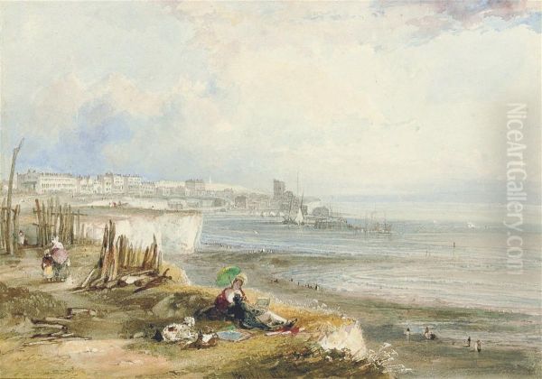 View Of Broadstairs, Kent Oil Painting by Robert Brandard