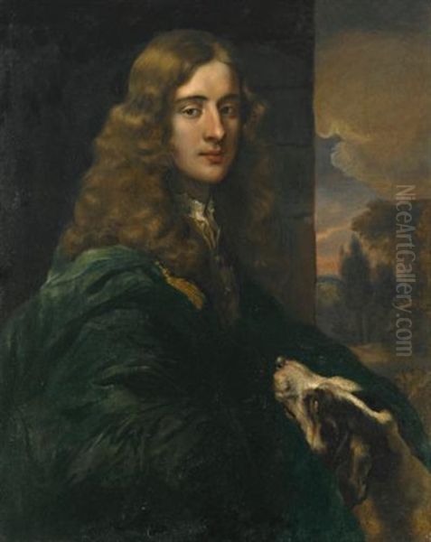 Portrait Of A Gentleman With A Dog Oil Painting by Gerard van Soest