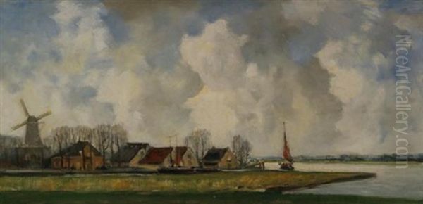 Landscape Oil Painting by Louis Willem Van Soest