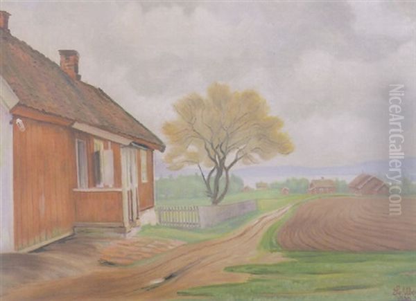 Sittpa, Maridalen Oil Painting by Harald Sohlberg