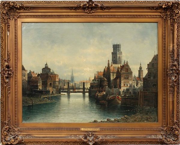 Dusseldorf Oil Painting by August Wilhelm Sohn