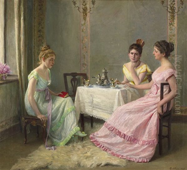 Le Petit Dejeuner Oil Painting by Carl Rudolph Sohn