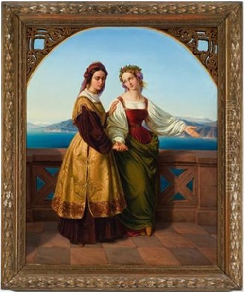 Die Zwei Leonoren Oil Painting by Carl Rudolph Sohn