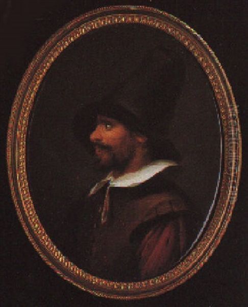 Adriaen Brouwer, Wearing Tunic With Lawn Collar, Tassels And Tall Hat Oil Painting by Francois David Soiron