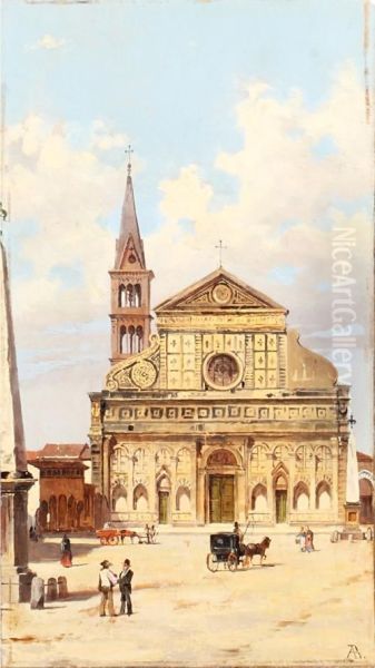 Santa Maria Novella, Florence Oil Painting by Antonietta Brandeis