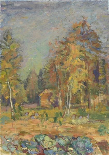 Autumn Landscape Oil Painting by Pavel Petrovitch Sokolov