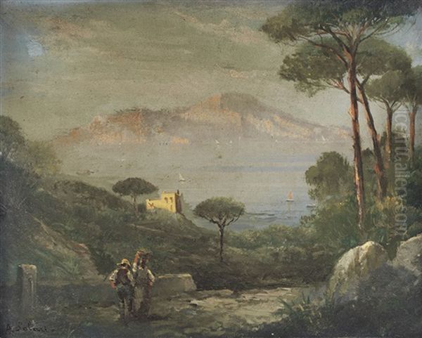 Napoli Oil Painting by Achille Solari