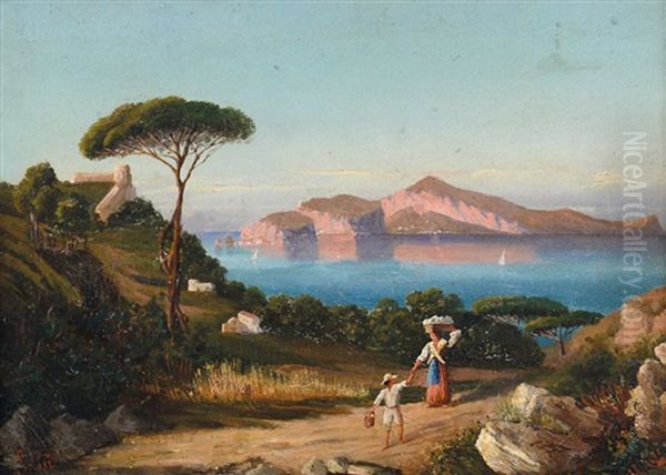 Massalubrense Oil Painting by Achille Solari