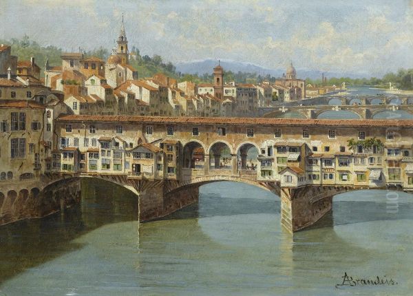 The Ponte Vecchio, Florence Oil Painting by Antonietta Brandeis