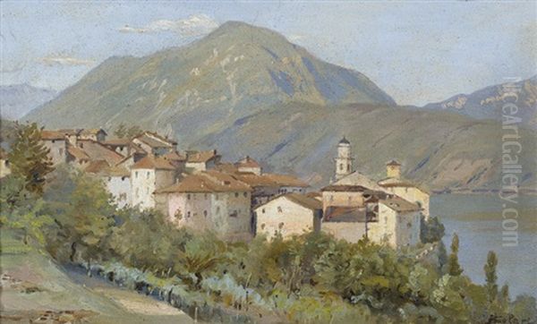 Paesaggio Oil Painting by Achille Solari