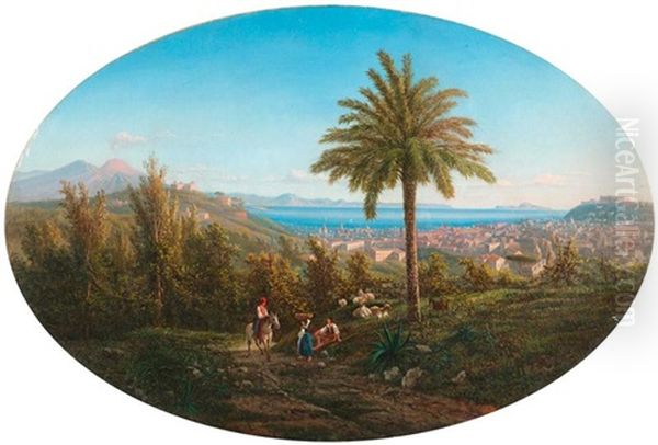 Blick Auf Neapel Oil Painting by Achille Solari