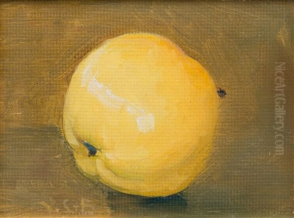 Apple Oil Painting by Venny Soldan-Brofeldt