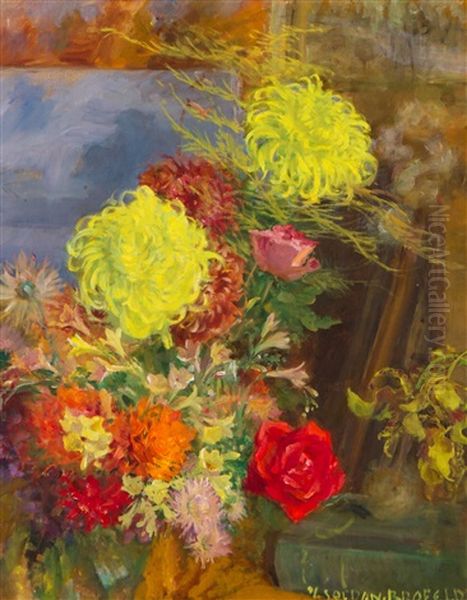 Still-life With Flowers Oil Painting by Venny Soldan-Brofeldt