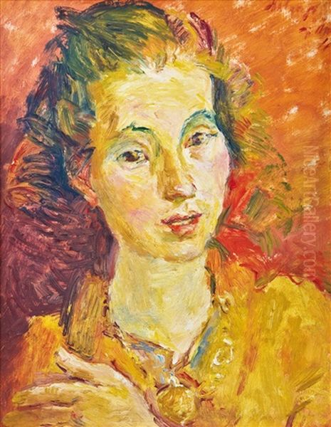 Bildnis Einer Jungen Frau Oil Painting by Alexander Leo Soldenhoff